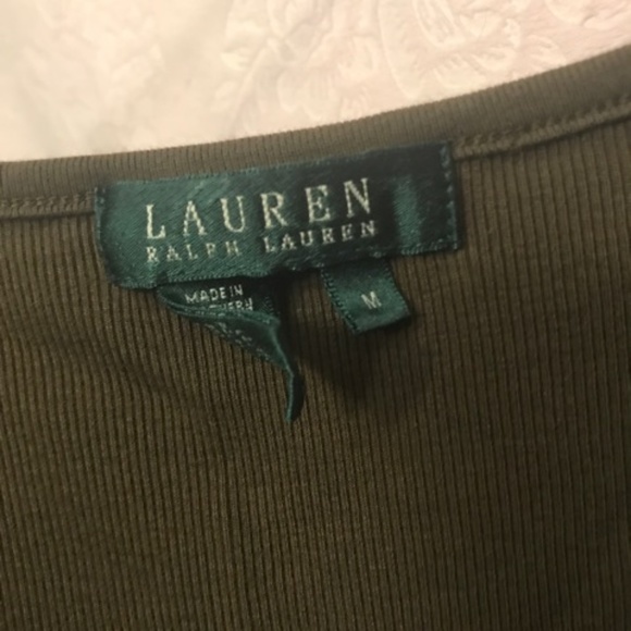Ralph Lauren Olive Green Tank Top M - Picture 2 of 3